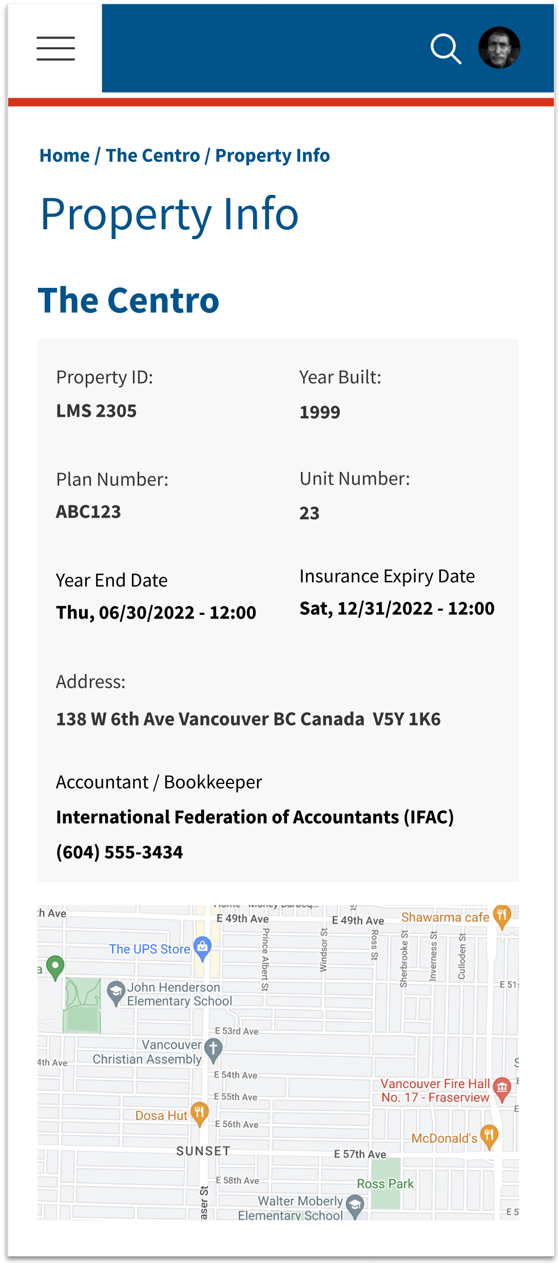 Stratomat Property Info